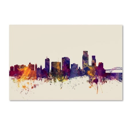 Michael Tompsett 'Corpus Christie Texas Skyline' Canvas Art,16x24